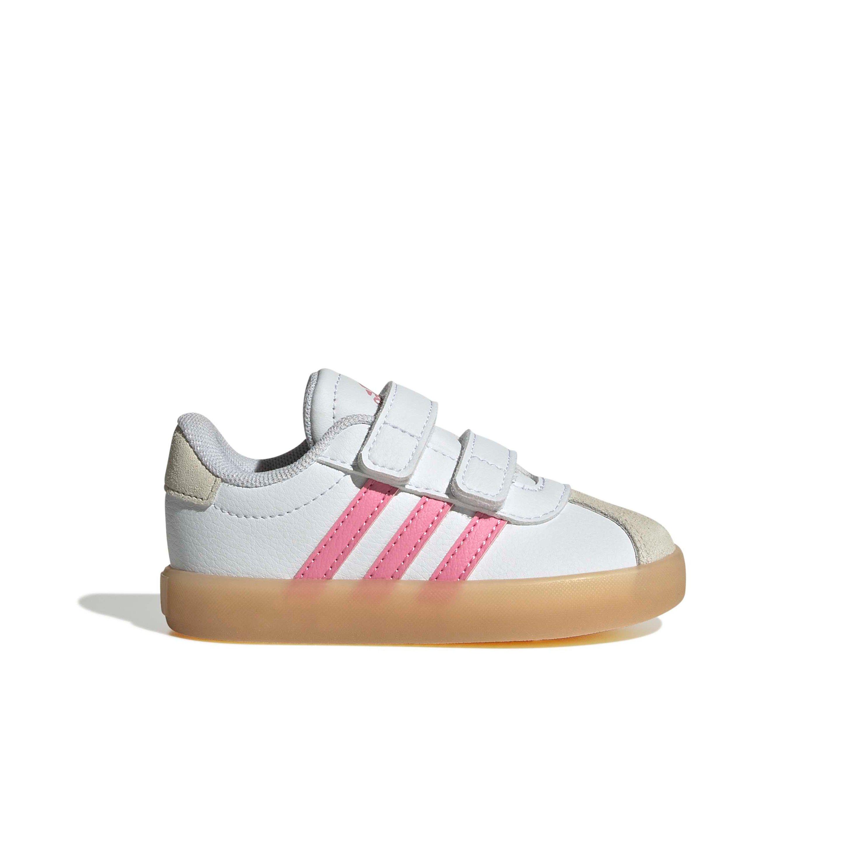 adidas VL Court 3.0 "Ftwr White/Bliss Pink/Alumina" Infant Girls' Shoe - WHITE/PINK/ALUMINA